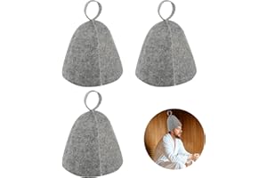 PROTA Saunahut, 3 Stücke Saunahut Filz Sauna mütze Sauna Hut Saunakappe Filzkappe, Saunamütze für Damen Herren Sauna Zubehör