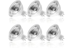 KOLAMOM Lampadine alogene MR16 GU5.3 12 V 35 W Confezione da 6, alta luminosità, lunga durata, risparmio energetico, lampada alogena ad alta temperatura, compatibile con vari scenari, colori caldi e freddi