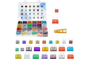 AHL 120 pz Mini fusibili per auto 11 Specifiche(2A 3A 5A 7.5A 10A 15A 20A 25A 30A 35A 40A)+130 pz Fusibili per auto standard 13 Specifiche(2A 3A 5A 7.5A 10A 15A 20A 25A 30A 35A 40A 45A 50A)