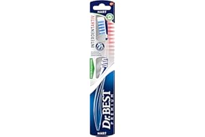 Dr.BEST Interdent Aktiv - Cepillo de dientes duro (1 unidad) para una limpieza profunda hasta los espacios interdentales