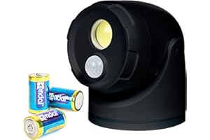 ‎NORTHPOINT Northpoint LED Batterie Spot Strahler Außenwandstrahler Flutlicht mit Bewegungsmelder und Erdspieß 5000K neutralweiß 450 Lumen mit Timer inkl. D-Batterien