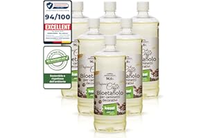 KieselGreen Bioethanolo 6 x 1 litro con Fragranza per Caminetto a Etanolo – Bio-etanolo profumato per Ambienti, molte Fragranze - Profumo per Caminetto a bioetanolo da Interno o da Tavolo K
