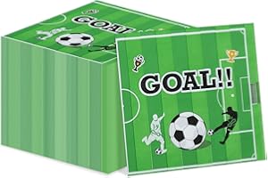 QUERICKY 100pcs Football Napkins Football Paper Luncheon Napkins Set for Boys Birthday Party Supplies Football Game Day Event Sports Theme Party Decorations