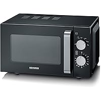 SEVERIN Mikrowelle mit Glasboden, Mikrowellengerät zum Auftauen und Erhitzen, Mikrowelle mit großer Nutzfläche für eckiges Ge