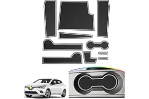 SKTU Tapis de Porte en Caoutchouc antidérapant - pour Clio 5 2020-2024 - Blanc