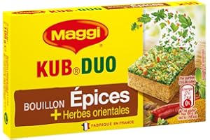 Maggi Bouillon KUB DUO Epices et Herbes Orientales (10 Tablettes) 105g - Lot de 5