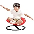 BABAMU Sensory Toys for Kids Autism Sensory Products Sit and Spin Autism Toys Sensory Chair Spinning Chair ADHD Chair Swivel Chair Training Body Coordination (Red)