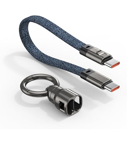 QIANRENON 40 Gbps USB 4.0 C maschio a 90 ° spina dati cavo corto 240 W tipo C PD rapido cavo piatto flessibile per smartphone Thunderbolt 4 Power Bank,13 cm (curva verticale