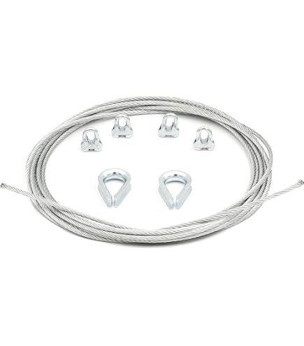 Câble Acier Inox 5mm X 20m - Capacité 400kg, 7x7, Pour Bricolage Et Extérieur
