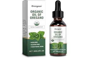LEEELYAN Meanju Olio di origano biologico 60 ml [100% puro naturale], olio di origano biologico non OGM, qualità alimentare: favorisce la digestione intestinale e migliora la qualità del sonno. Adatto per