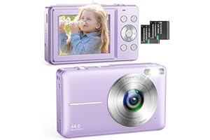 ZOSTUIC Macchina Fotografica Digitale, 1080P Fotocamera Digitale 44MP Macchina Fotografica Compatta con Zoom 16X e 2 Batterie Per Bambini Adulto Principianti