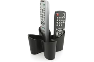 j-me original design | Cozy Remote Control Holder | Organiser Storage & TV Remote Holder For Living Room Accessories | Controller Stand & Remote Control Organiser | Black TV Accessories For 4 Devices