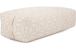 ‎BODHI Bodhi Yoga Bolster SALAMBA | Maharaja Collection | Rechteckiges Yogakissen | Waschbarer Bezug aus Baumwolle mit Dinkelfüllung | Zubehör für Restorative und Yin Yoga