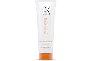 GK Hair Global Keratin Thermal Style Her Hair Smoothing and Heat Protection Cream (100ml 3.4Fl Oz) liscio a lunga durata controllo crespo Messa in piega, proteggendolo dalla secchezza
