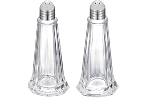 Westmark Salière et Poivrière, Set de 2, Capacité : env. 40 ml, Verre/Acier Inoxydable, New York, Argent/Transparent, 65262270