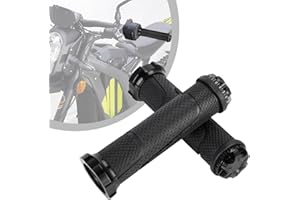Runfarr 1 Pair Motorcycle Handlebar Grips,Motorcycle Handle Bar Hand Grips for Electric Bike Sur Ron S/X Segway X160/X260 Talaria Sting X3/MX3/MX4 Black