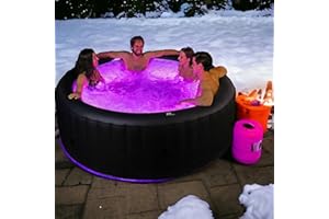 MINAVIDA MSpa aufblasbarer Whirlpool 2024 Aurora NEU U-AU062 | Indoor Outdoor Pool | verbessert & effizienter | XXL 6 Pers. UVC | LED | 138 Düsen | bis 40°C | TÜV GS