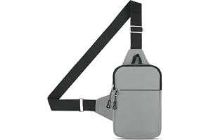 HOTUT Liten axelväska, vattentät bröstväska för män och kvinnor, mini crossbody axelväska med dragkedja och justerbar rem för resor, vandring, cykling, camping, utomhussport
