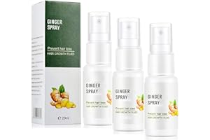 ZUYOKI Lot de 3 sprays anti-perte de cheveux au gingembre 20 ml