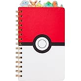 Silver Buffalo Pokemon Pokeball Starters Spiral Tabbed Notebook, 20 x 13.8 cm
