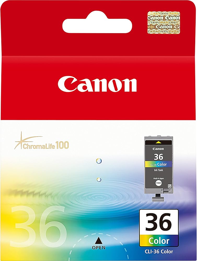 CANON 1511B001 CLI-36 CMY Orijinal Mürekkep Kartusu, Üç renkli (Sari, Macenta, Cyan)