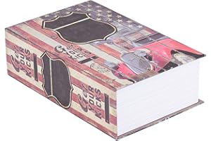 Secret Book Safe - Passwortsperre versteckte Geldkassette, tragbare Safe für Geld, Schmuck, Buch und Pass(ROUTE 66)