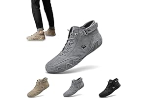 QQKKZX Unisex włoskie ręcznie robione zamszowe wysokie buty na rzepy, buty Beck Męskie wodoodporne rzepy Chukka ręcznie robione antypoślizgowe trampki na co dzień, włoskie buty Dbeck dla mężczyzn