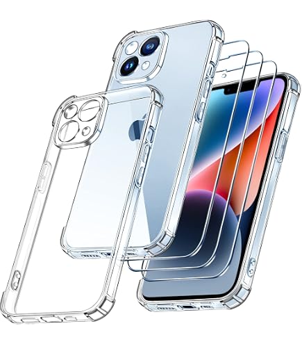 iVoler 4 in 1 Cover per iPhone 14 Pro 6.1 pollici con 3 Pezzi Pellicola