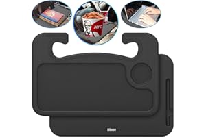 AIBEAU Portable Car Table Steering Wheel Tray Vehicle Seat Mount for Laptop Working, Food Eating Drinking Desk, Fits Most Vehicles