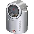 Brennenstuhl Primera-Line Steckdosenadapter mit Überspannungsschutz (Adapter als Blitzschutz für Elektrogeräte) silber,schwar