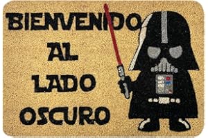 Acomoda Textil – Felpudo Coco Natural Ecológico Animado Dibujos y Frases. Felpudo Resistente y Antideslizante, Ideal para Interior y Exterior en Puertas de Hogar, Jardín y Oficina. (Star Wars)