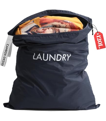 Lot de 2 sacs à linge en coton avec cordon de serrage - Taille L 50 × 68 cm - Certifié Öko-Tex Standard 100 - Lin Elberfelder