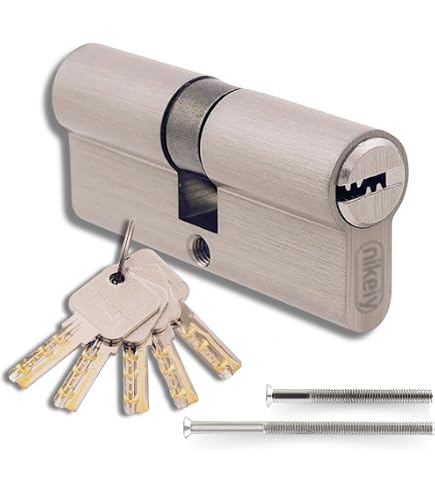Cilindro Corto ABUS TI11 ST 25/25 – Per Porte Sottili, Vetro E Metallo, 3 Chiavi, Chiusura Differenziata