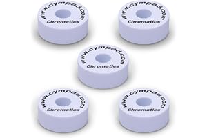 Cympad Blanco Chromatics Foam Cymbal Pad Set - Arandelas de espuma con memoria de alta densidad para mejorar el sonido y la durabilidad, se adapta a todos los soportes de platillos - 40/15mm