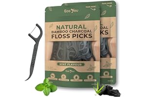EcoYou Biodegradable Floss Picks | 100 Count (2 Pack) | Mint Flavor, Candililla Wax | Sustainable & Reusable | Vegan & Cruelty-Free | Eco Floss | Pfas Free