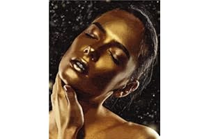 Artnapi Dipingere con i numeri, adulti con cornice, dipinta a mano, oro ovunque, kit per principianti e adulti, set con colori acrilici e pennelli, tela da 40 x 50 cm, ideale come regalo