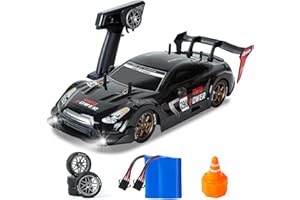 BORSTOYPRO Coche Teledirigido 1:14 Drift Auto 4WD GT Drifting RC Coches Drifting con Palanca de Gas proporcional, Juguete de Carreras para Adultos, niños y niños