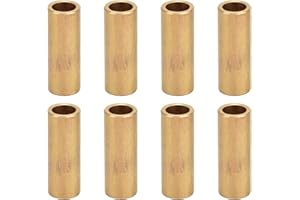 YUUGAA Messinghülse, 8 Stück selbstschmierende Lagerhülse 8 mm Bohrung x 11 mm Außendurchmesser x 30 mm Länge Messinghülse für elektrische Geräte