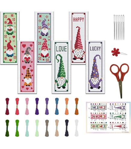 Kit Punto Croce LANARTE Con Fragole E Uccelli | 30x33 Cm, Tessuto E Filati Premium | Fai-da-te Per Principianti Ed Esperti