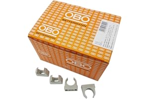 OBO OBO Bettermann M25 - Abrazadera de tubo apilable, color gris claro. 100 unidades
