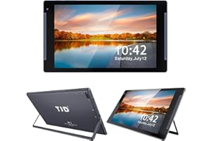 TJD 10.1 inch Tablet, Android Tablets with Stand, 4GB RAM 64GB ROM (512GB Expandable Storage), 6000mAh, HD IPS Screen, 2MP Front+8MP Rear Camera, Wi-Fi, Bluetooth, (Gray)