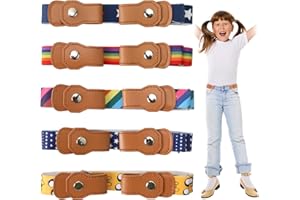 Eddrfy 5 pezzi cintura per bambini senza fibbia, cintura elastica per bambini ragazzi e ragazze, cintura elastica regolabile per jeans pantaloni abiti, cintura per bambini da 3 a 12 anni
