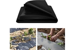 RICOFOT Hochbeetfolie, 2 x 6 m Teichfolie, Schwarz Hochbeet Folie, Wasserdicht Folie Hochbeet, Wiederverwendbar Folie für Hochbeet Ideal für Haus Garten Gebäude Gewächshaus Oder Andere Anlässe