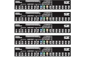 HOPSBREW Confezione da 5 termometri per birra da 2 °C a 36 °C, temperatura del vino