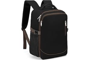 Yankony Mochila Viaje Cabina Avion 40x20x25 para Ryanair 20L Travel Backpack con Bolsillo Antirrobo Cabin Bag Equipaje De Mano Hombre Mujer, Negro