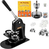 VEVOR Button Making Machine 32mm and 58mm Sheet Metal Press with 500 Buttons Kits with Magic Book and Circle Cutter Machine f