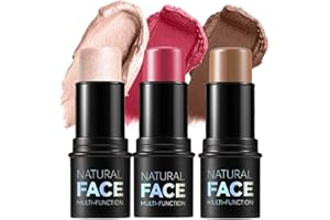 XINYUNXIN Contour Stick con sfumature di Highlighter, Bronzer e Blush, un Contour Stick impermeabile e non grasso che contorna il viso senza sforzo con un tocco leggero (B, 3 pezzi)