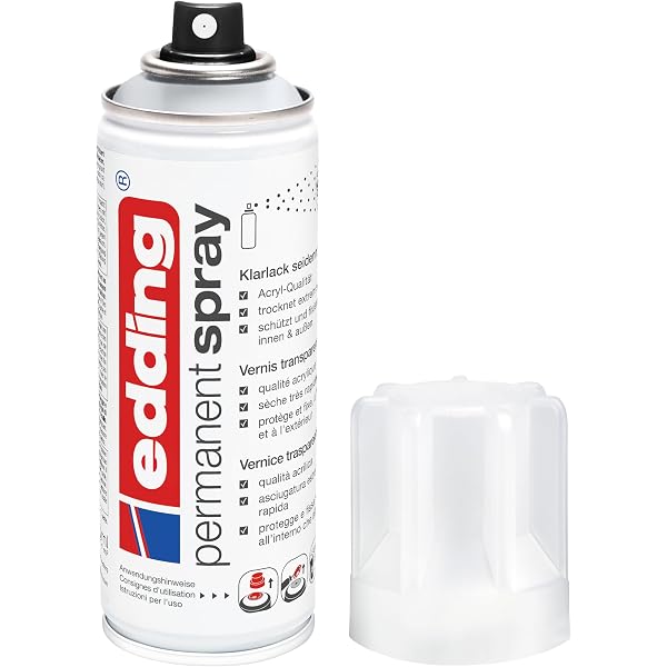 Edding Permanent Spray Acryllack Schokoladenbraun – Seidenmatt, 200 Ml, 3er Pack
