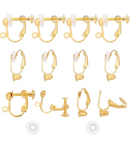 36 Pezzi Di Convertitori Per Orecchie Non Forate – Clip A Vite In Ottone Oro/argento – Fai Da Te Gioielli