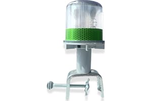 Cloud Fire Solar Navigation Light for Boats, Anchor Light Boat All-Round 360° White, 3 Light Effects Signal Lights IP65 Waterproof Design for Sailing Ship, Road Warning, Industrial Vehicle (Green)